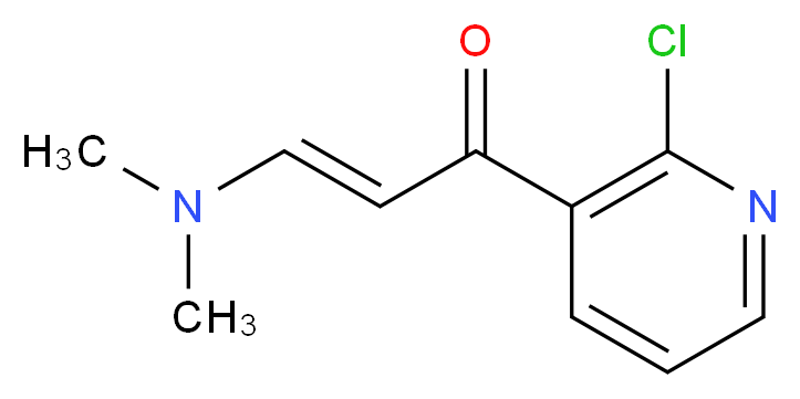 (2E)-1-(2-chloropyridin-3-yl)-3-(dimethylamino)prop-2-en-1-one_分子结构_CAS_166196-84-5