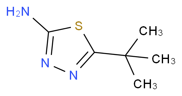 2-氨基-5-叔丁基-1,3,4-噻二唑_分子结构_CAS_39222-73-6)