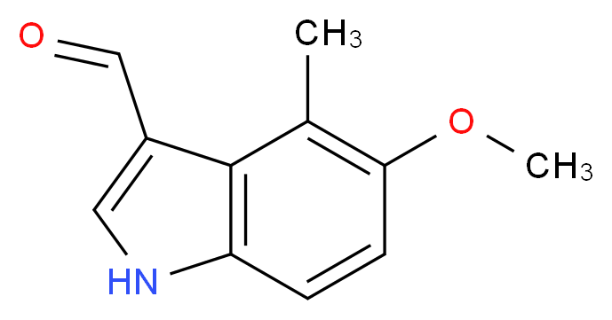 5-methoxy-4-methyl-1H-indole-3-carbaldehyde_分子结构_CAS_932710-64-0