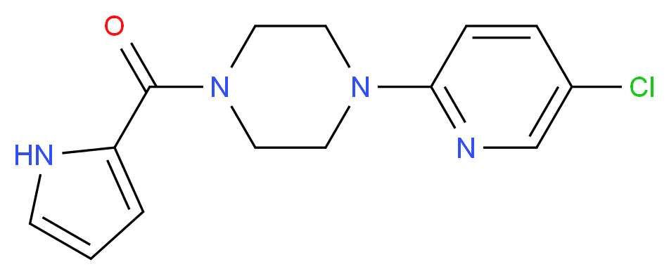 1-(5-chloro-2-pyridinyl)-4-(1H-pyrrol-2-ylcarbonyl)piperazine_分子结构_CAS_)