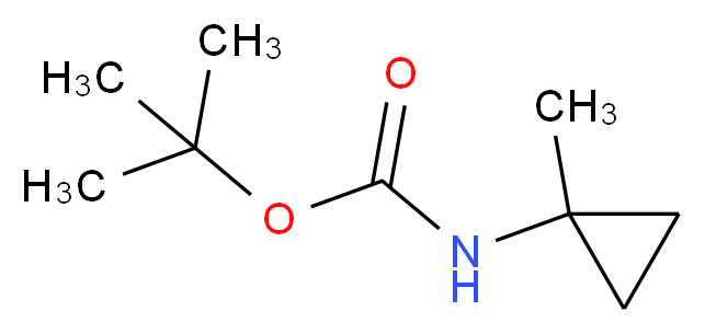 tert-Butyl (1-methylcyclopropyl)carbamate_分子结构_CAS_251661-01-5)