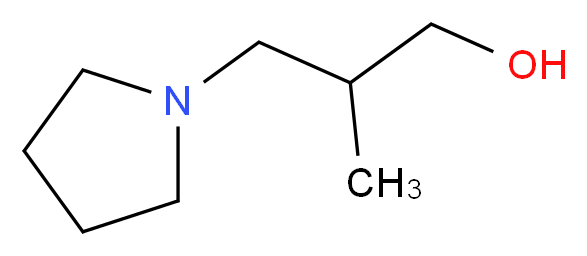 2-methyl-3-(pyrrolidin-1-yl)propan-1-ol_分子结构_CAS_873376-29-5