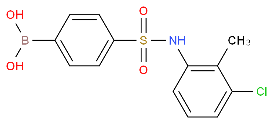 {4-[(3-chloro-2-methylphenyl)sulfamoyl]phenyl}boronic acid_分子结构_CAS_957066-10-3