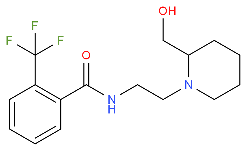N-{2-[2-(hydroxymethyl)piperidin-1-yl]ethyl}-2-(trifluoromethyl)benzamide_分子结构_CAS_)