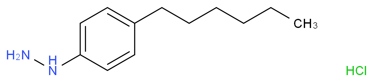 4-(Hex-1-yl)phenylhydrazine hydrochloride_分子结构_CAS_126062-51-9)