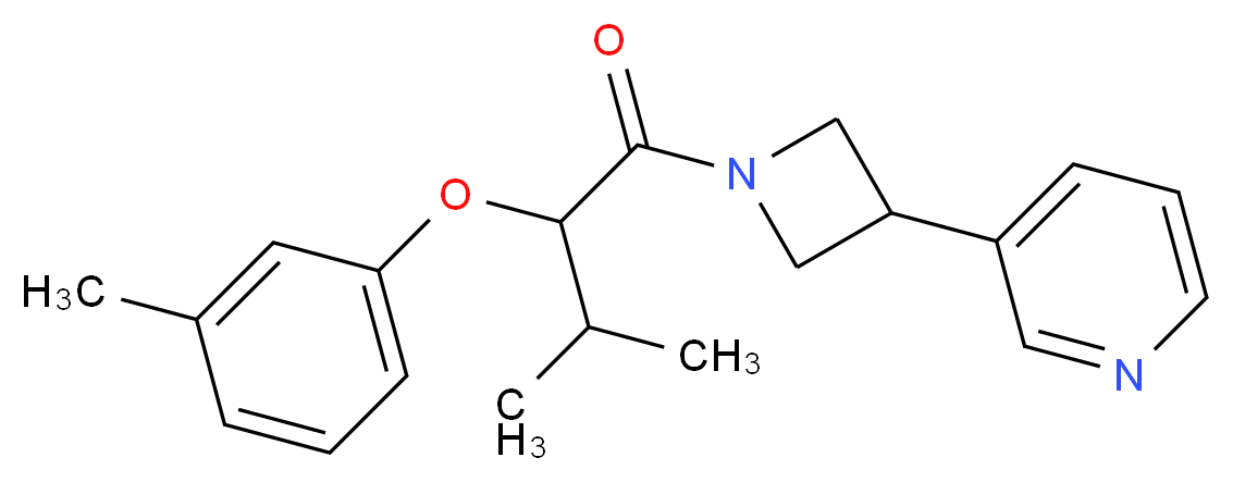 3-{1-[3-methyl-2-(3-methylphenoxy)butanoyl]-3-azetidinyl}pyridine_分子结构_CAS_)