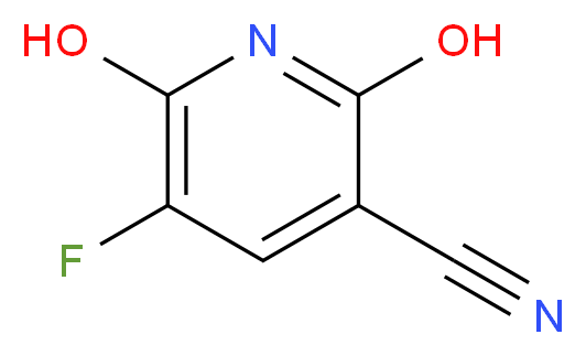 5-fluoro-2,6-dihydroxypyridine-3-carbonitrile_分子结构_CAS_113237-18-6