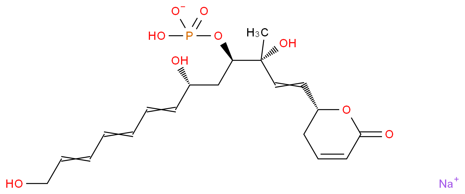 Fostriecin sodium salt from Streptomyces pulveraceus_分子结构_CAS_87860-39-7)