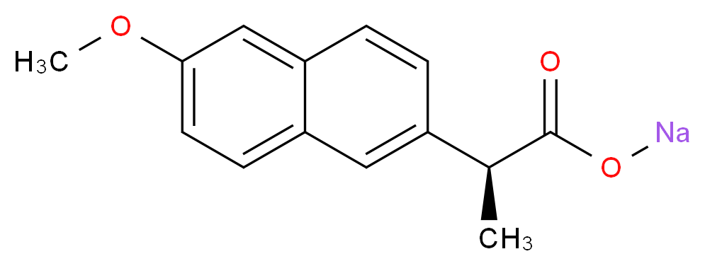 sodium (2S)-2-(6-methoxynaphthalen-2-yl)propanoate_分子结构_CAS_26159-34-2