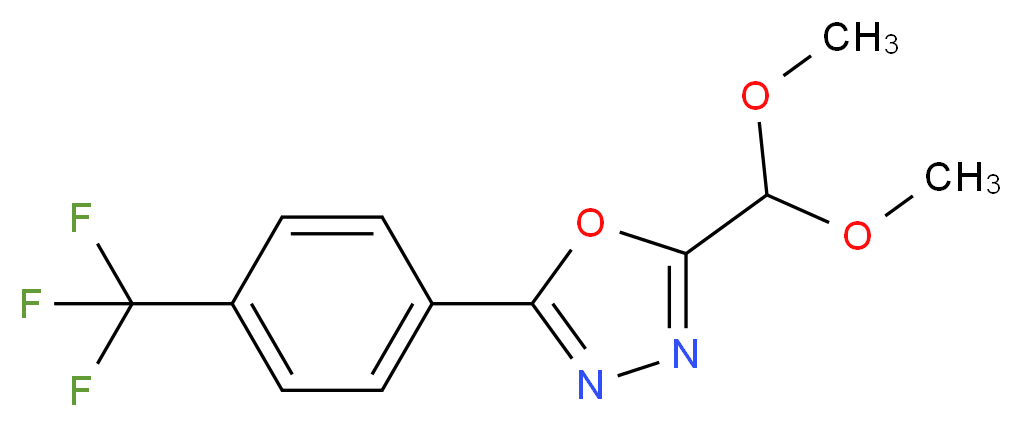 2-(dimethoxymethyl)-5-(4-(trifluoromethyl)phenyl)-1,3,4-oxadiazole_分子结构_CAS_1196155-96-0)