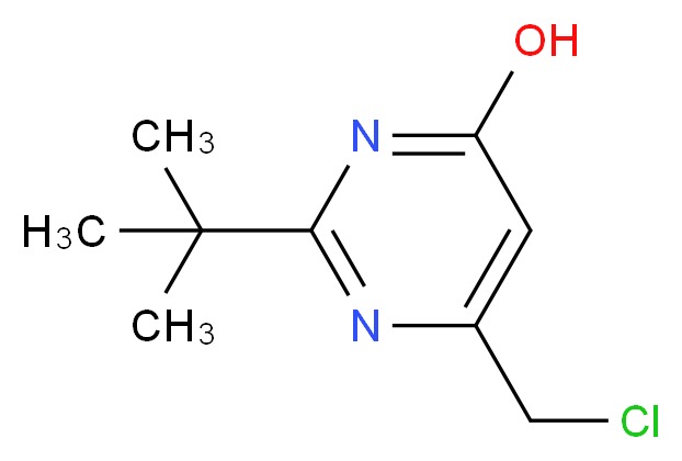 2-tert-butyl-6-(chloromethyl)pyrimidin-4-ol_分子结构_CAS_94171-08-1