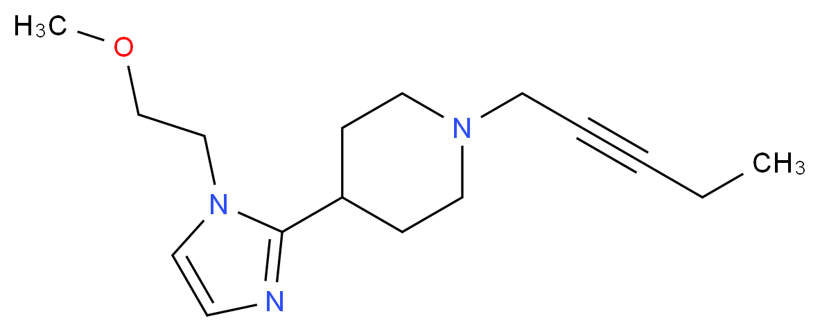 4-[1-(2-methoxyethyl)-1H-imidazol-2-yl]-1-(2-pentyn-1-yl)piperidine_分子结构_CAS_)