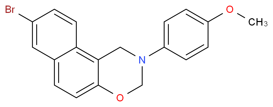 8-bromo-2-(4-methoxyphenyl)-1H,2H,3H-naphtho[1,2-e][1,3]oxazine_分子结构_CAS_376374-34-4