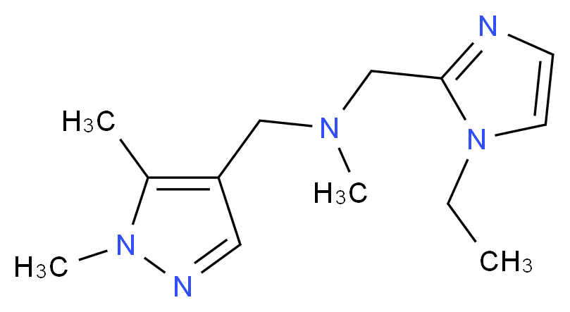 1-(1,5-dimethyl-1H-pyrazol-4-yl)-N-[(1-ethyl-1H-imidazol-2-yl)methyl]-N-methylmethanamine_分子结构_CAS_)
