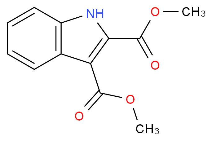 2,3-dimethyl 1H-indole-2,3-dicarboxylate_分子结构_CAS_54781-93-0