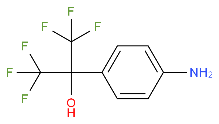 2-(4-Aminophenyl)-1,1,1,3,3,3-hexafluoropropan-2-ol_分子结构_CAS_722-92-9)