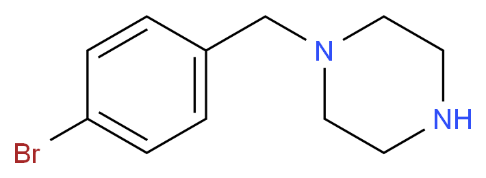 1-(4-溴苄基)哌嗪_分子结构_CAS_91345-62-9)
