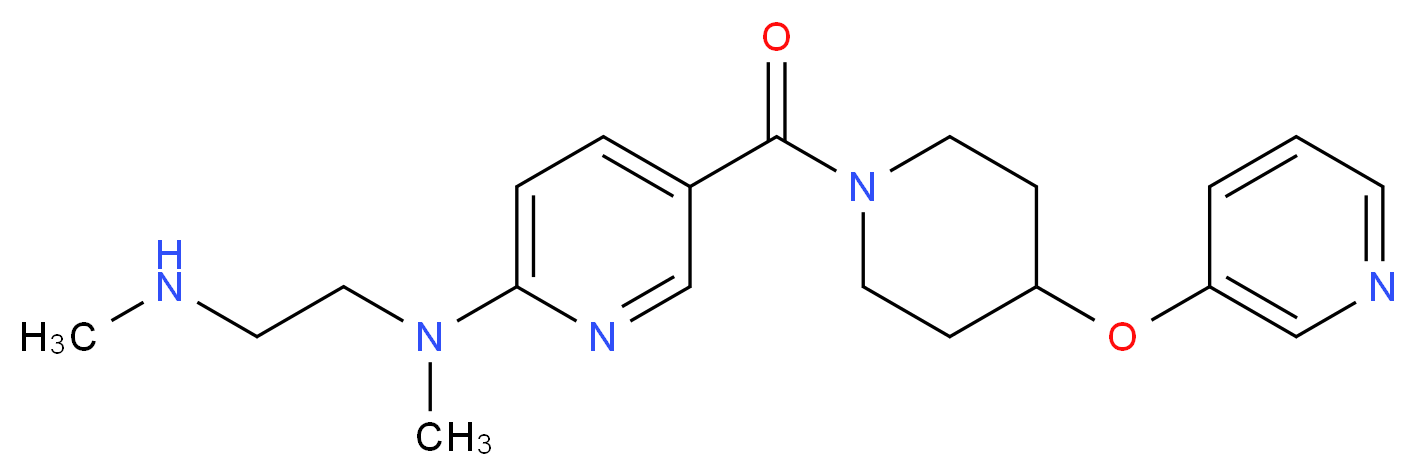 N,N'-dimethyl-N-(5-{[4-(pyridin-3-yloxy)piperidin-1-yl]carbonyl}pyridin-2-yl)ethane-1,2-diamine_分子结构_CAS_)