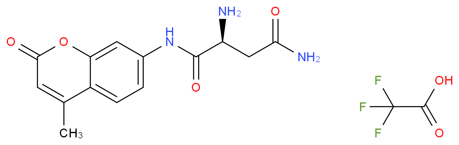 (2S)-2-amino-N-(4-methyl-2-oxo-2H-chromen-7-yl)butanediamide; trifluoroacetic acid_分子结构_CAS_115047-90-0