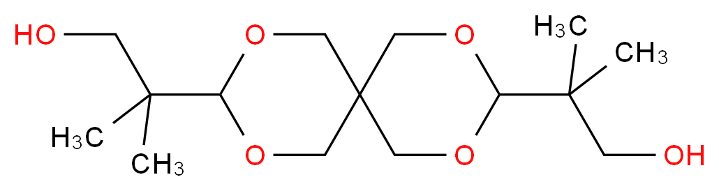 2-[9-(1-hydroxy-2-methylpropan-2-yl)-2,4,8,10-tetraoxaspiro[5.5]undecan-3-yl]-2-methylpropan-1-ol_分子结构_CAS_1455-42-1