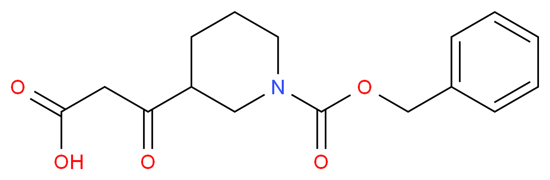 3-(2-Carboxy-acetyl)-piperidine-1-carboxylic acid benzyl ester_分子结构_CAS_886362-40-9)