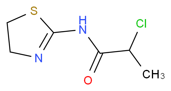 2-chloro-N-(4,5-dihydro-1,3-thiazol-2-yl)propanamide_分子结构_CAS_438479-68-6