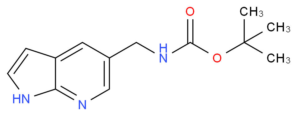 (1H-Pyrrolo[2,3-b]pyridin-5-ylmethyl)-carbamic acid tert-butyl ester_分子结构_CAS_900514-09-2)