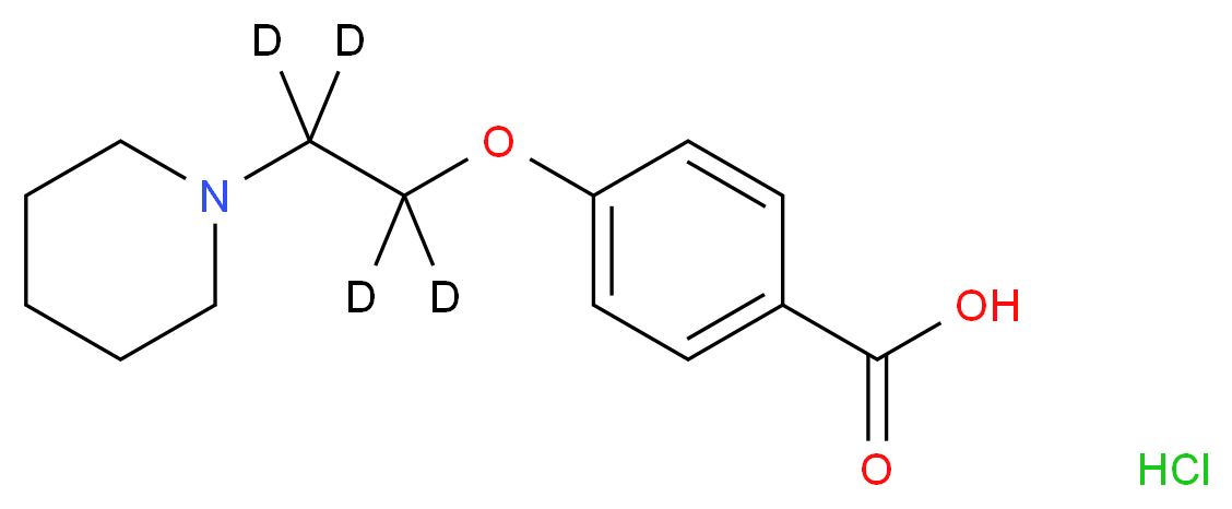 4-[2-(1-Piperidinyl)ethoxy-d4]benzoic Acid, Hydrochloride Salt_分子结构_CAS_1246815-60-0)