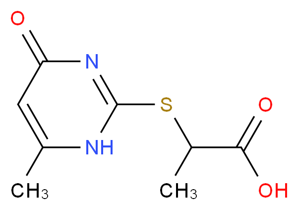 2-(6-Methyl-4-oxo-1,4-dihydro-pyrimidin-2-ylsulfanyl)-propionic acid_分子结构_CAS_347341-65-5)