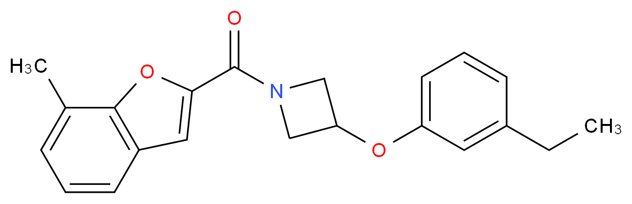 3-(3-ethylphenoxy)-1-[(7-methyl-1-benzofuran-2-yl)carbonyl]azetidine_分子结构_CAS_)