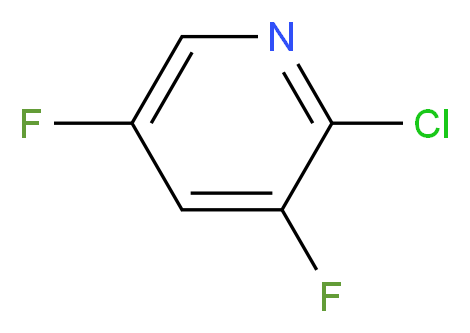 2-chloro-3,5-difluoropyridine_分子结构_CAS_511522-69-3