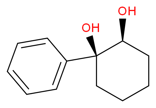 (1S,2S)-1-phenylcyclohexane-1,2-diol_分子结构_CAS_34281-90-8