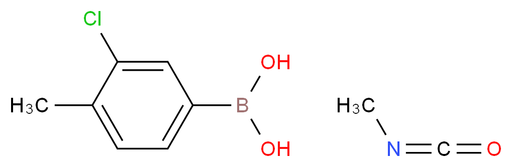 (3-chloro-4-methylphenyl)boronic acid; isocyanatomethane_分子结构_CAS_850589-47-8