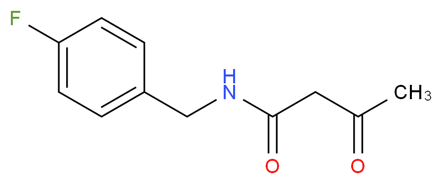 N-[(4-fluorophenyl)methyl]-3-oxobutanamide_分子结构_CAS_116475-94-6