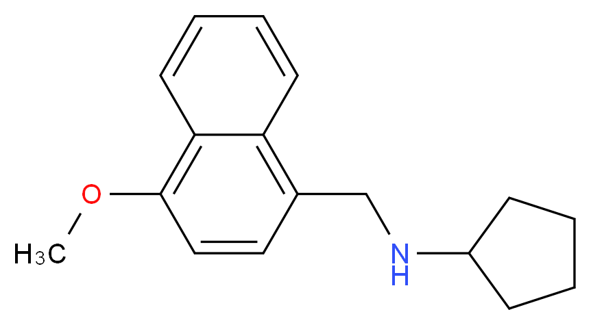 N-[(4-methoxynaphthalen-1-yl)methyl]cyclopentanamine_分子结构_CAS_353778-46-8