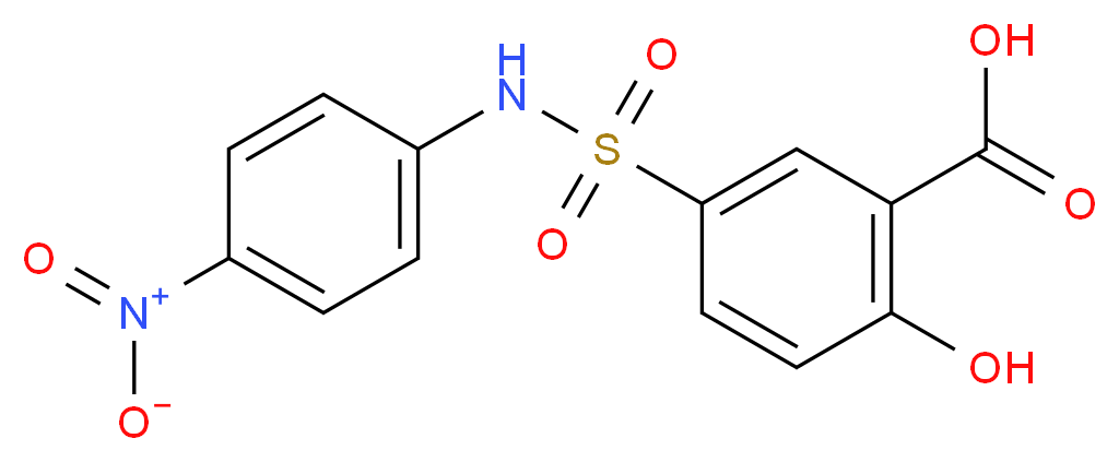 2-hydroxy-5-[(4-nitrophenyl)sulfamoyl]benzoic acid_分子结构_CAS_62547-14-2