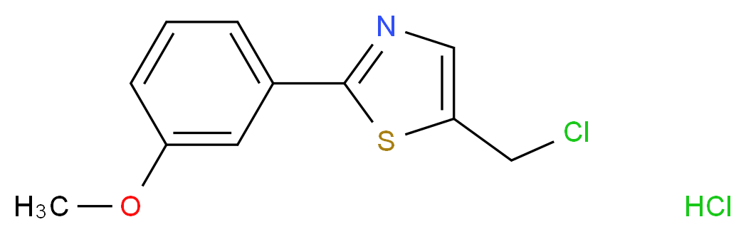 5-(chloromethyl)-2-(3-methoxyphenyl)-1,3-thiazole hydrochloride_分子结构_CAS_915920-12-6