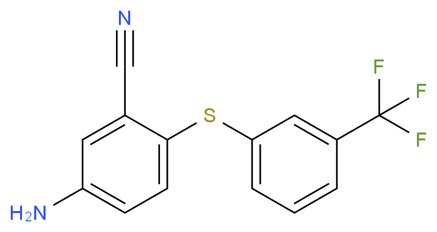 4-Amino-2-cyano-3'-(trifluoromethyl)diphenyl thioether_分子结构_CAS_)