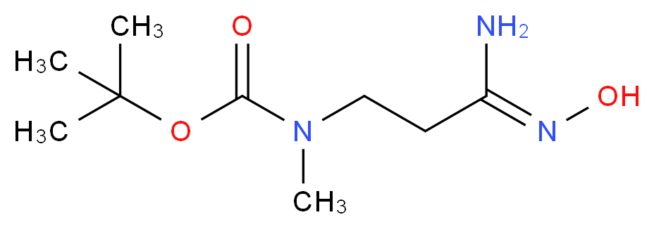 tert-Butyl [(3Z)-3-amino-3-(hydroxyimino)propyl]-methylcarbamate_分子结构_CAS_)