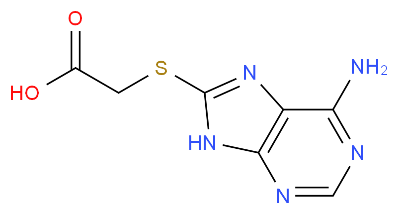 2-[(6-amino-9H-purin-8-yl)sulfanyl]acetic acid_分子结构_CAS_304444-52-8