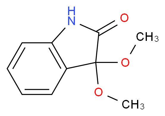 3,3-dimethoxy-2,3-dihydro-1H-indol-2-one_分子结构_CAS_66346-69-8