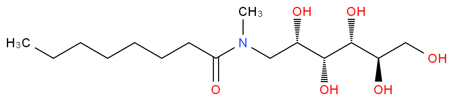 N-辛酰基-N-甲基葡糖胺_分子结构_CAS_85316-98-9)