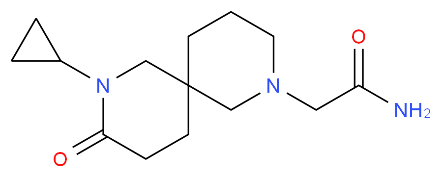 2-(8-cyclopropyl-9-oxo-2,8-diazaspiro[5.5]undec-2-yl)acetamide_分子结构_CAS_)
