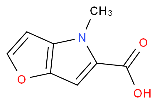 4-methyl-4H-furo[3,2-b]pyrrole-5-carboxylic acid_分子结构_CAS_117613-30-6