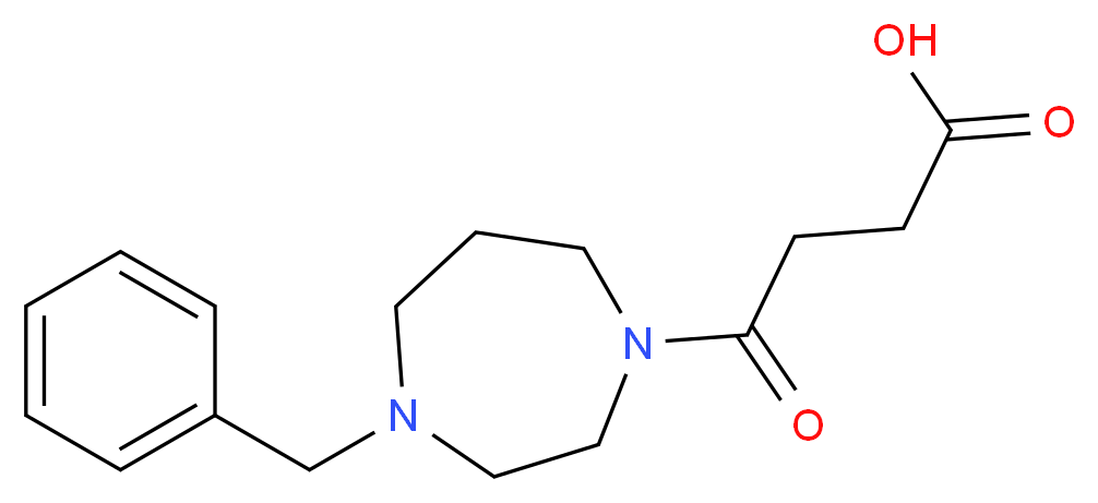 4-(4-benzyl-1,4-diazepan-1-yl)-4-oxobutanoic acid_分子结构_CAS_396105-43-4