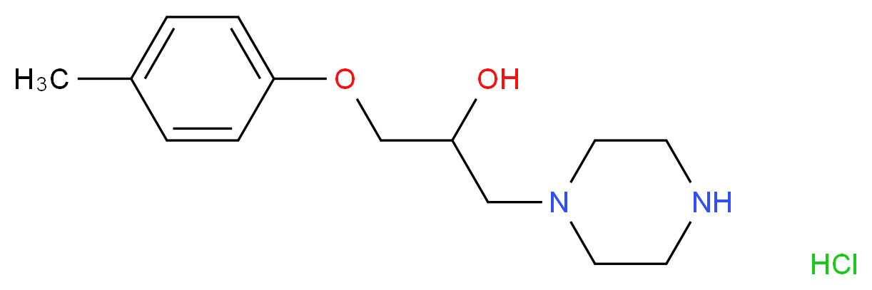 1-Piperazin-1-yl-3-p-tolyloxy-propan-2-ol hydrochloride_分子结构_CAS_)