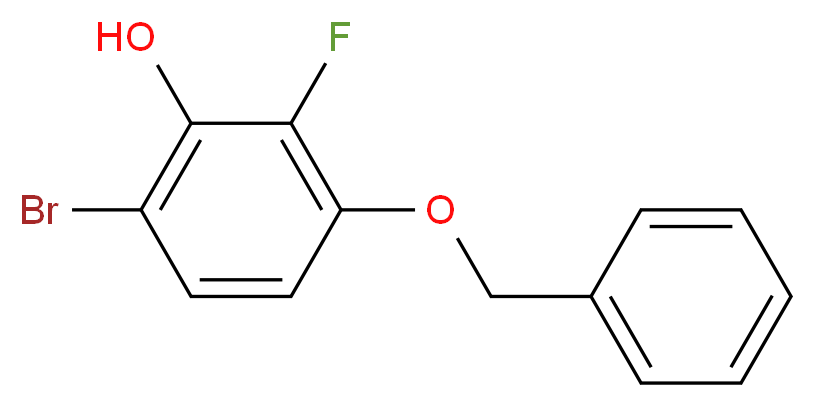 3-(Benzyloxy)-6-bromo-2-fluorophenol_分子结构_CAS_1228956-98-6)