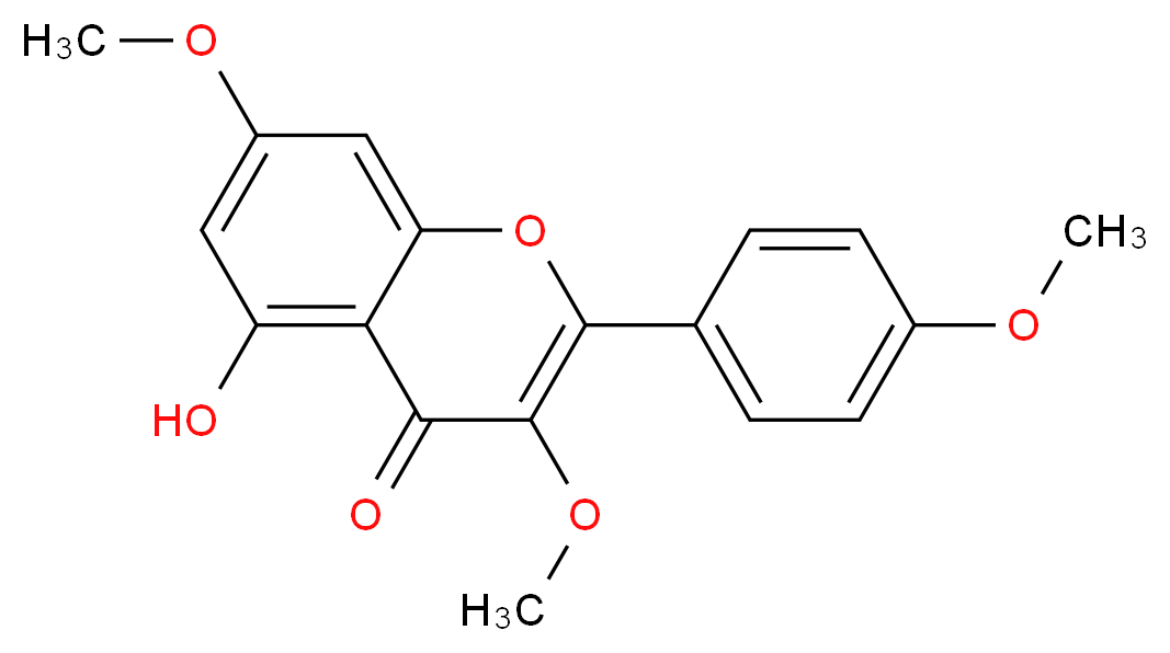 5-hydroxy-3,7-dimethoxy-2-(4-methoxyphenyl)-4H-chromen-4-one_分子结构_CAS_15486-34-7