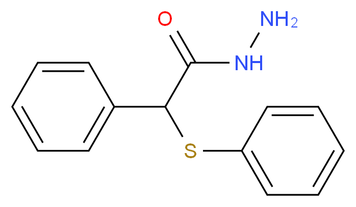 2-phenyl-2-(phenylsulfanyl)acetohydrazide_分子结构_CAS_32121-53-2