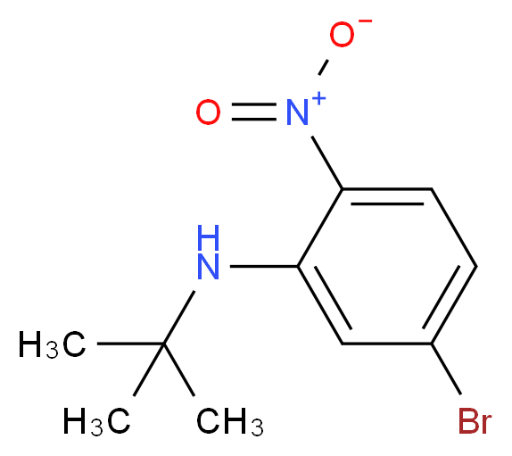 5-Bromo-N-(tert-butyl)-2-nitroaniline_分子结构_CAS_1163707-73-0)